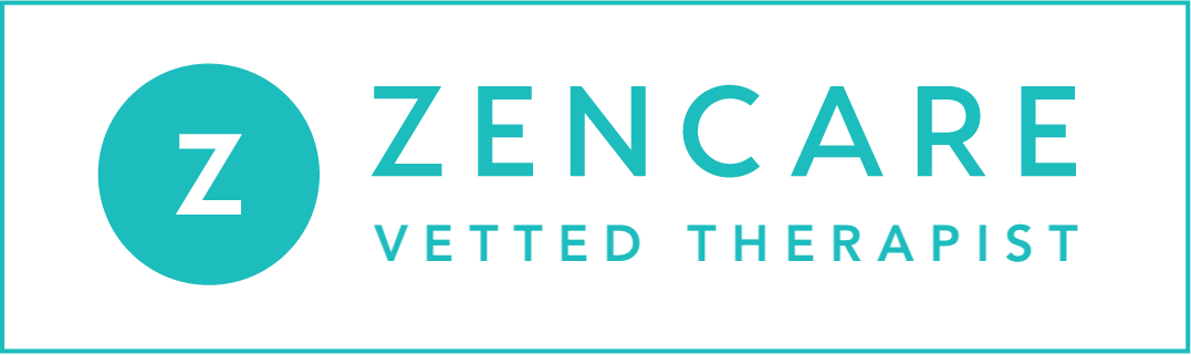 A green banner with the words " zencore " written in blue.
